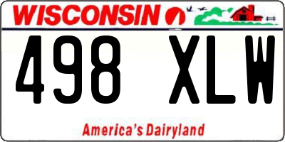 WI license plate 498XLW