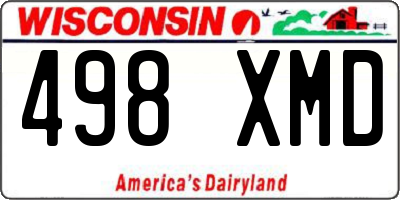 WI license plate 498XMD
