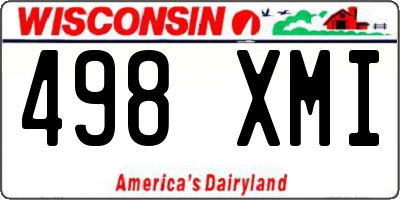 WI license plate 498XMI