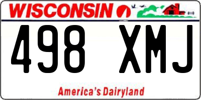 WI license plate 498XMJ