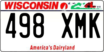 WI license plate 498XMK