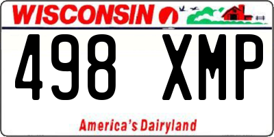 WI license plate 498XMP