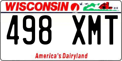 WI license plate 498XMT