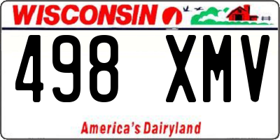 WI license plate 498XMV