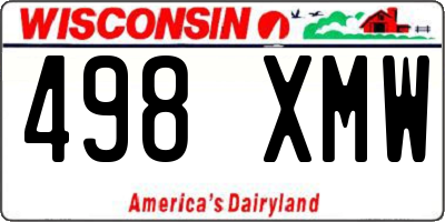 WI license plate 498XMW