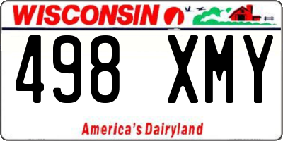 WI license plate 498XMY