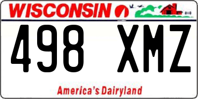 WI license plate 498XMZ