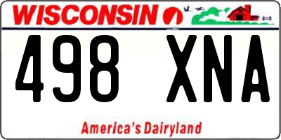 WI license plate 498XNA