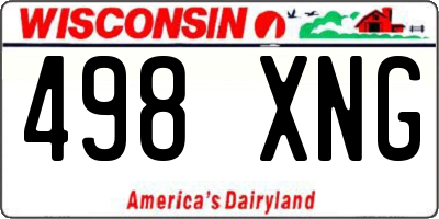 WI license plate 498XNG