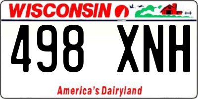 WI license plate 498XNH