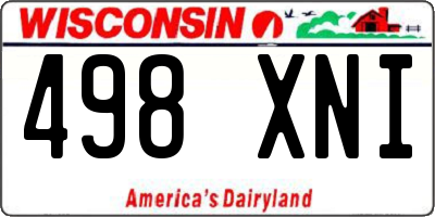 WI license plate 498XNI