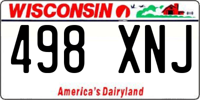 WI license plate 498XNJ