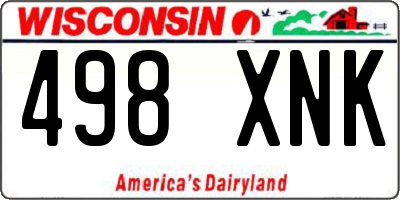 WI license plate 498XNK