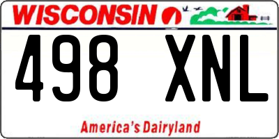 WI license plate 498XNL