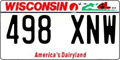 WI license plate 498XNW