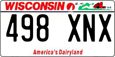 WI license plate 498XNX