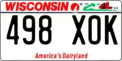 WI license plate 498XOK