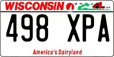 WI license plate 498XPA