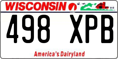 WI license plate 498XPB