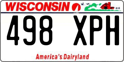 WI license plate 498XPH