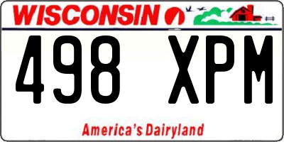 WI license plate 498XPM
