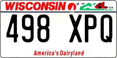 WI license plate 498XPQ