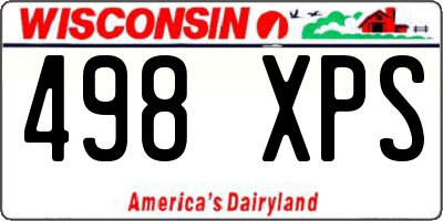 WI license plate 498XPS