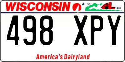 WI license plate 498XPY