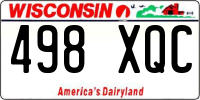 WI license plate 498XQC
