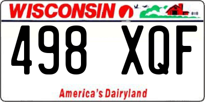 WI license plate 498XQF