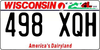WI license plate 498XQH