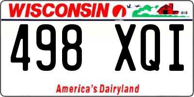 WI license plate 498XQI
