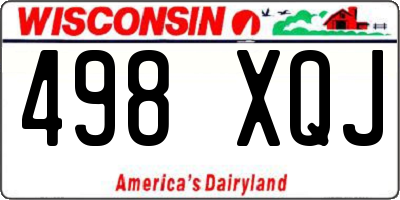 WI license plate 498XQJ