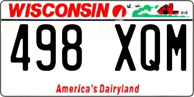 WI license plate 498XQM