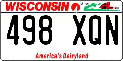WI license plate 498XQN