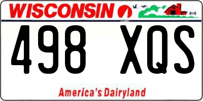 WI license plate 498XQS