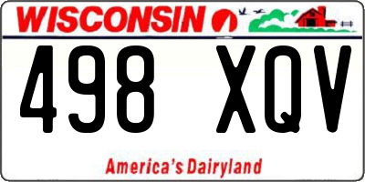 WI license plate 498XQV