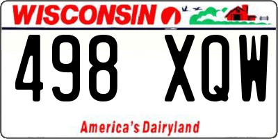 WI license plate 498XQW