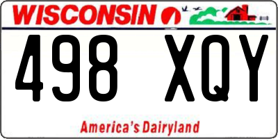 WI license plate 498XQY