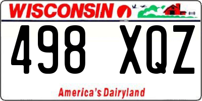 WI license plate 498XQZ