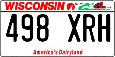 WI license plate 498XRH
