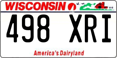 WI license plate 498XRI