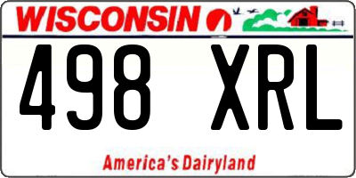 WI license plate 498XRL