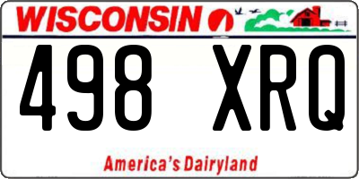 WI license plate 498XRQ