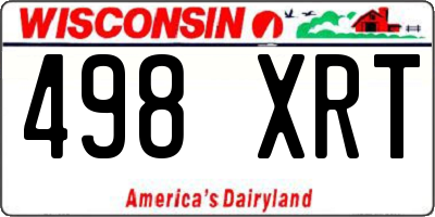 WI license plate 498XRT