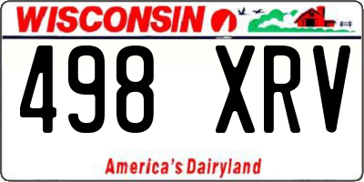 WI license plate 498XRV