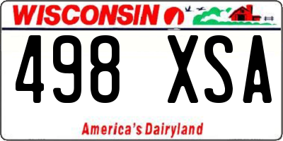 WI license plate 498XSA
