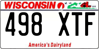 WI license plate 498XTF