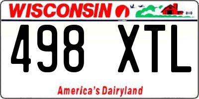 WI license plate 498XTL