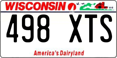 WI license plate 498XTS
